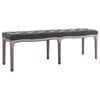 vidaXL Banc Lin Bois solide 150x40x48 cm Gris fonc&eacute;