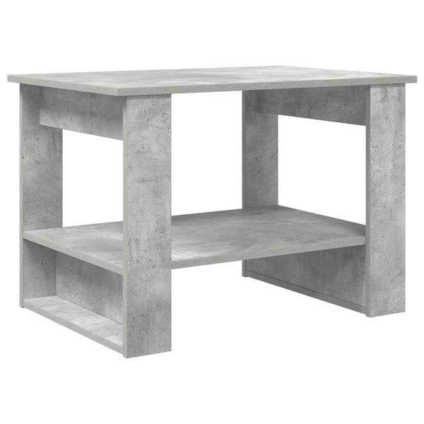 vidaXL Table basse Gris b&eacute;ton 72 x 50 x 50 cm Bois d'ing&eacute;nierie