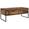 vidaXL Table basse Ch&ecirc;ne Fum&eacute; 100 x 46 x 40 cm Bois d'ing&eacute;nierie
