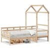 vidaXL Lit de jour avec toit sans matelas 80x200 cm bois massif