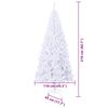 vidaXL Sapin de No&euml;l artificiel avec 300 LED Blanc 210 cm PVC et Acier