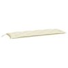 vidaXL Coussin de banc de jardin blanc cr&egrave;me 150x50x7 cm tissu oxford