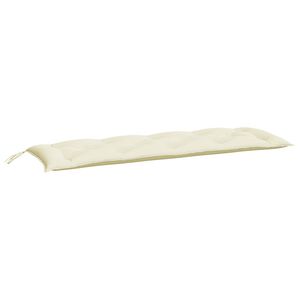 vidaXL Coussin de banc de jardin blanc cr&egrave;me 150x50x7 cm tissu oxford