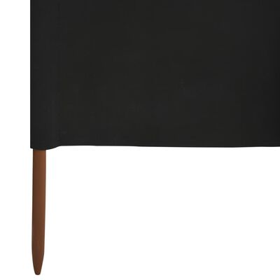 vidaXL Paravent 5 panneaux Tissu 600 x 160 cm Noir