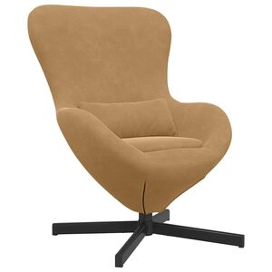 vidaXL Fauteuil &oelig;uf Marron 63 x 73 x 90 cm Velours