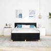 vidaXL Lit &agrave; ressorts avec matelas Noir 140 x 190 cm tissu