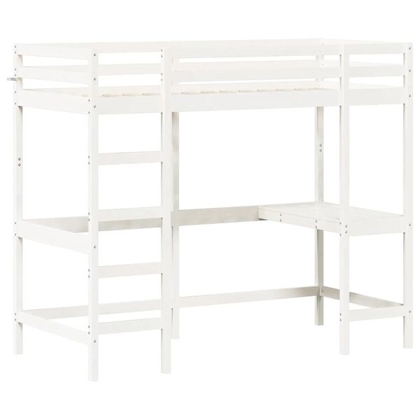 vidaXL Lit superpos&eacute; sans matelas blanc 90x190 cm bois de pin massif