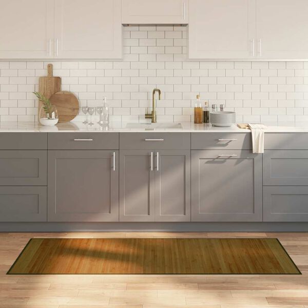 vidaXL Tapis rectangulaire marron 70x200 cm bambou