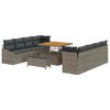vidaXL Ensemble de canap&eacute; de jardin 11 pc 10-Nombre de places Gris