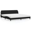 vidaXL Lit avec matelas Dover noir 200x200 cm similicuir