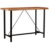 vidaXL Ensemble de bar 5 pcs Bois solide et cuir v&eacute;ritable