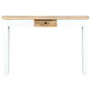 vidaXL Table console Blanc et marron 110x35x75 cm Bois manguier massif