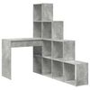 vidaXL Bureau d'angle Gris b&eacute;ton Bois d'ing&eacute;nierie