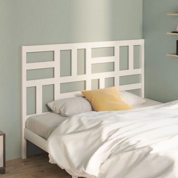 vidaXL Tête de lit Blanc 146x4x104 cm Bois massif de pin