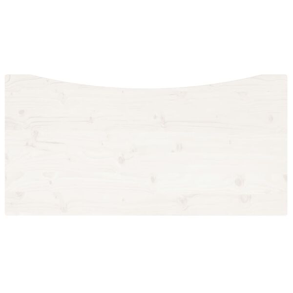 vidaXL Dessus de bureau blanc 110x60x2,5 cm bois massif de pin