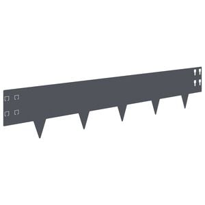 vidaXL Bordure de Pelouse 10 pc 100 x 20 cm Acier Anthracite