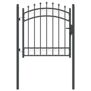 vidaXL Portail de cl&ocirc;ture avec pointes EMMEN 104 x 97 cm Verrouillable