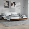 vidaXL Cadre de lit sans matelas chêne marron 200x200 cm