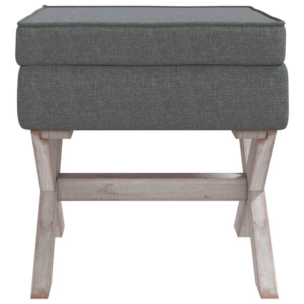 vidaXL Tabouret de rangement Gris foncé 45x45x49 cm Tissu