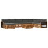 vidaXL Ensemble de canap&eacute;s d'ext&eacute;rieur 9 pc Naturel et Anthracite