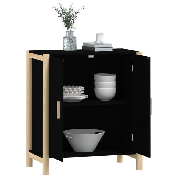 vidaXL Buffet Noir 62x38x70 cm Bois d'ingénierie
