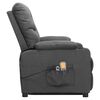 vidaXL Fauteuil de massage inclinable Gris clair Tissu