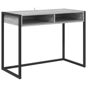 vidaXL Bureau Gris Sonoma 100 x 50 x 75 cm Bois d'ing&eacute;nierie