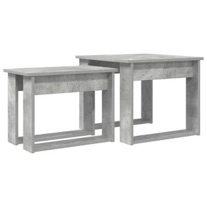vidaXL Ensemble de tables basses 2 pcs Gris b&eacute;ton Bois d'ing&eacute;nierie