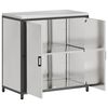 vidaXL Rangement de cuisine avec &eacute;tag&egrave;re Argent 60 x 50 x 92 cm Acier