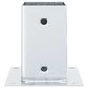 vidaXL Bases de poteau carrées 4 pcs argent 81x81 mm acier galvanisé