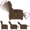 vidaXL Fauteuil inclinable de massage &eacute;lectrique marron tissu