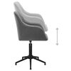 vidaXL Chaise pivotante de bureau Gris clair Tissu