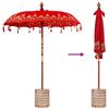 vidaXL Parasol balinais avec base Rouge 185 x 185 x 260 cm