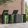 vidaXL Rangement &agrave; roulettes pour poubelles pour 4 bacs anthracite