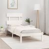 vidaXL Cadre de lit sans matelas blanc 90x190 cm bois massif