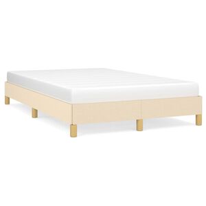 vidaXL Cadre de lit sans matelas cr&egrave;me 120x200 cm tissu