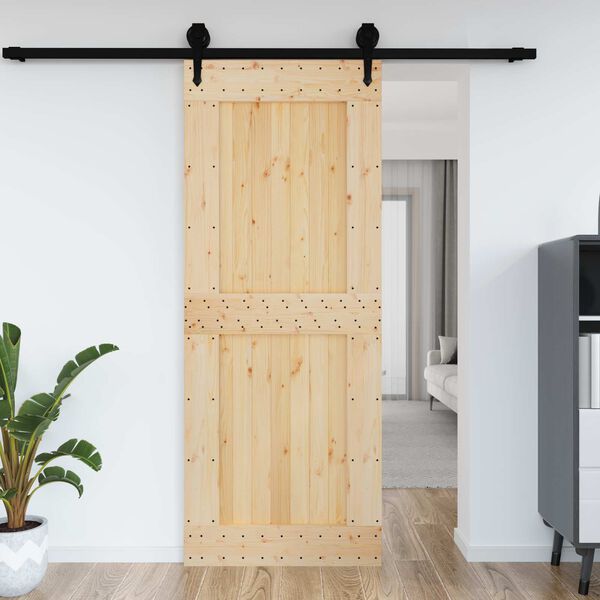 vidaXL Porte NARVIK Naturel 90 x 210 cm Bois de pin massif