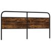 vidaXL T&ecirc;te de lit ch&ecirc;ne fum&eacute; 190 cm acier et bois d'ing&eacute;nierie