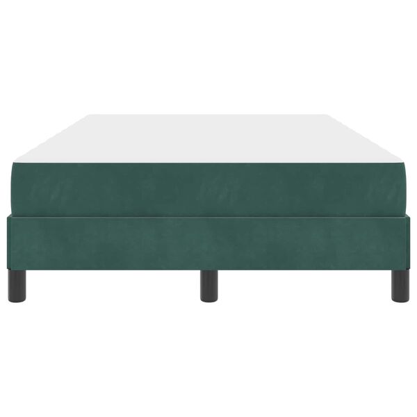 vidaXL Lit &agrave; ressorts avec matelas Vert fonc&eacute; 120 x 210 cm tissu