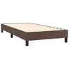 vidaXL Sommier &agrave; lattes de lit avec matelas et LED Marron 100x200cm