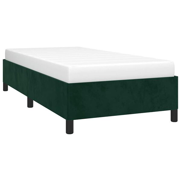 vidaXL Cadre de lit sans matelas vert fonc&eacute; 100x200 cm velours