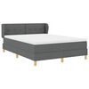 vidaXL Lit &agrave; ressorts avec matelas Gris fonc&eacute; 160 x 200 cm tissu