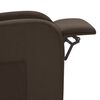 vidaXL Fauteuil &eacute;lectrique de massage Marron fonc&eacute; Tissu