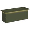 vidaXL Jardini&egrave;re de jardin avec LED Vert olive 30 x 80 x 30 cm Acier