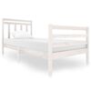 vidaXL Cadre de lit sans matelas blanc bois massif 90x200 cm