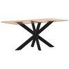 vidaXL Pied de table &agrave; manger en forme d'araign&eacute;e, noir, 120 x 68 x (72-73) cm, acier