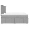 vidaXL Sommier &agrave; lattes de lit avec matelas Gris clair 180x200cm Tissu