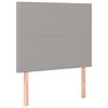 vidaXL Sommier &agrave; lattes de lit avec matelas Gris clair 100x200cm Tissu