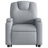 vidaXL Fauteuil inclinable électrique gris clair tissu