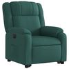 vidaXL Fauteuil inclinable &eacute;lectrique vert fonc&eacute; tissu